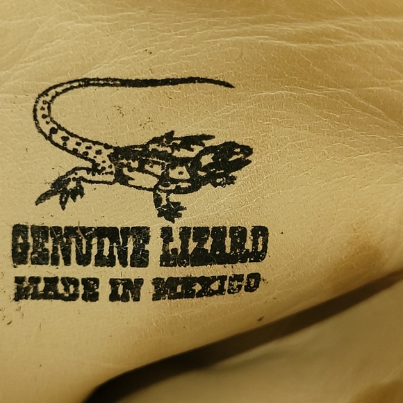 VINTAGE Brown with Brown Lizard inlay Corral pointed toe Cowgirl Boots 🤠🐎 - Picture 6 of 9